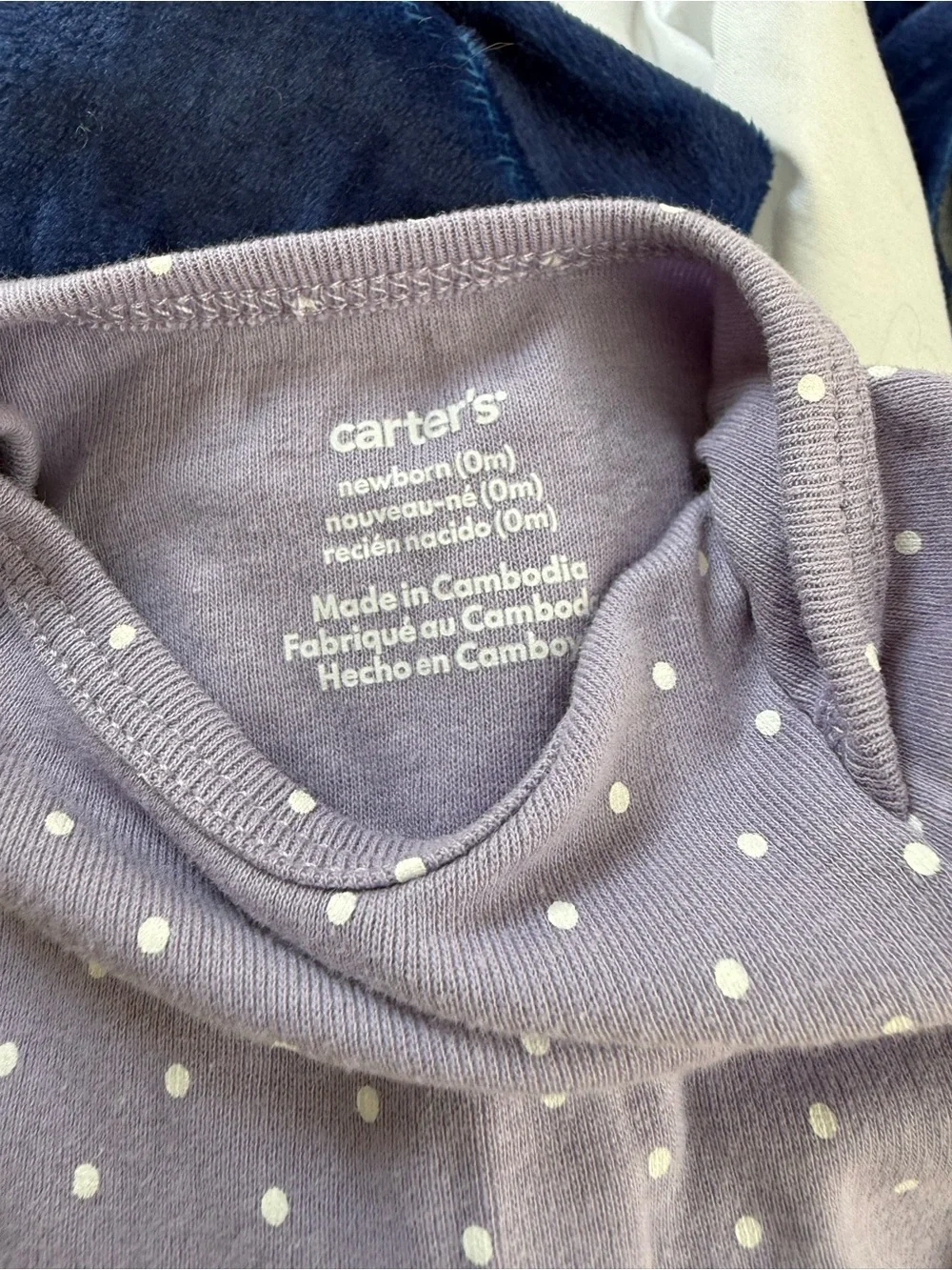 Carter's Pastel Bodysuits. Newborn, set of 5.